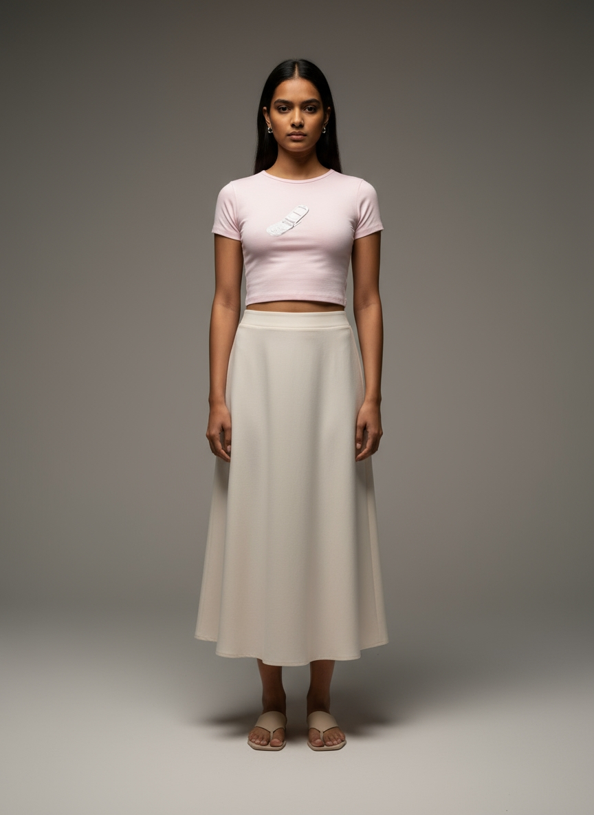 Baby Tee | Fitted Crop Top | Cotton-Spandex Blend | Qonshi