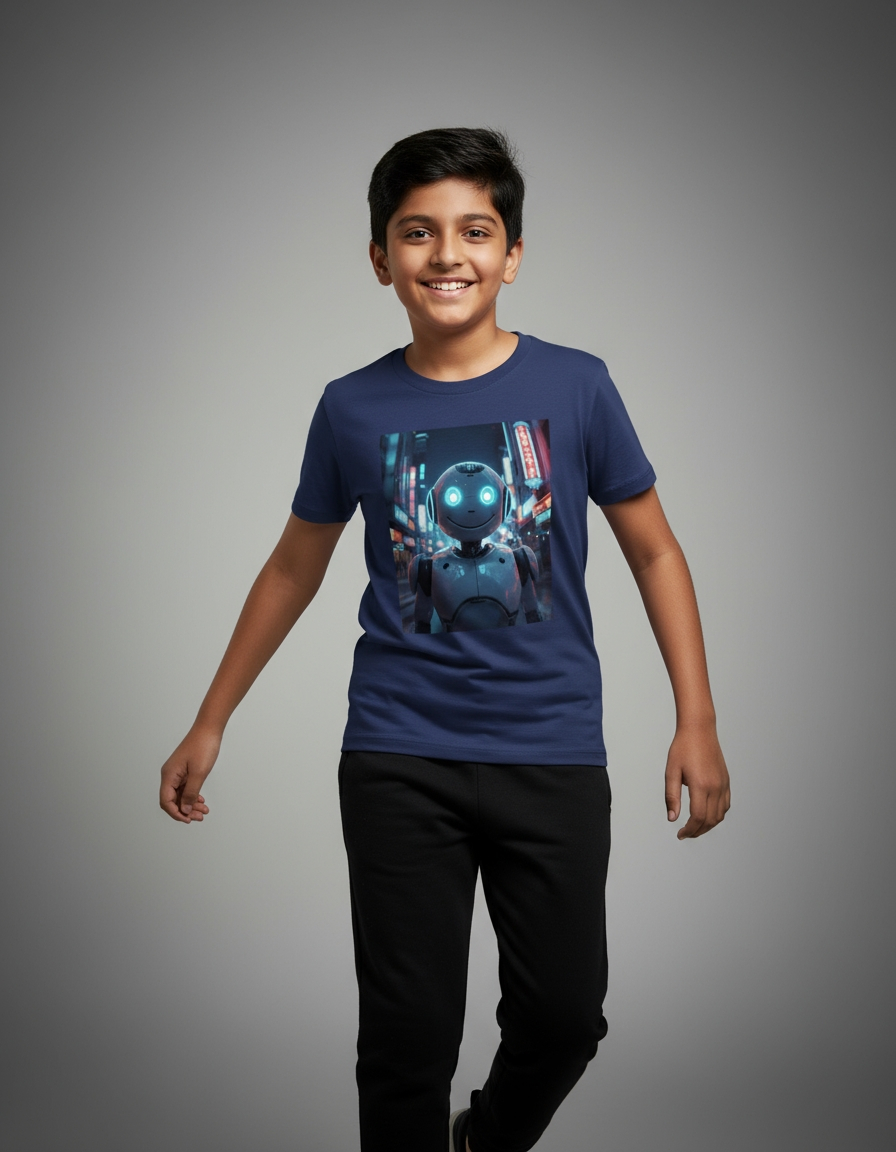 Boys Crew Neck T-Shirt – Cotton Blend – Durable Design | Qonshi