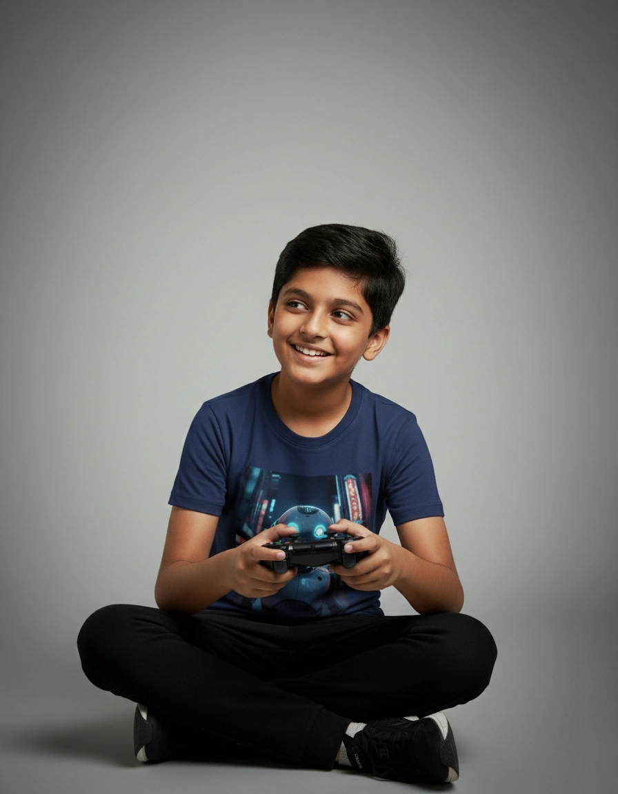 Boys Crew Neck T-Shirt – Cotton Blend – Durable Design | Qonshi