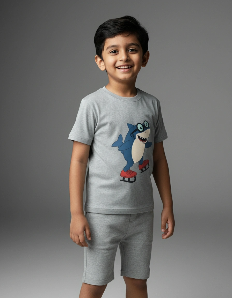 Boys Crew Neck T-Shirt – Cotton Blend – Durable Design | Qonshi
