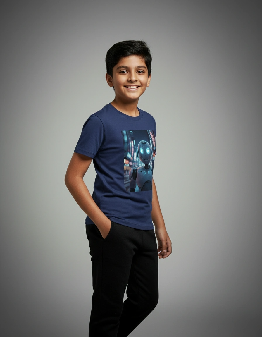 Boys Crew Neck T-Shirt – Cotton Blend – Durable Design | Qonshi