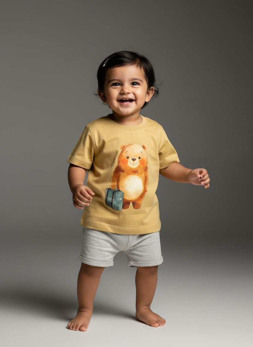 Boys Crew Neck T-Shirt – Cotton Blend – Durable Design | Qonshi