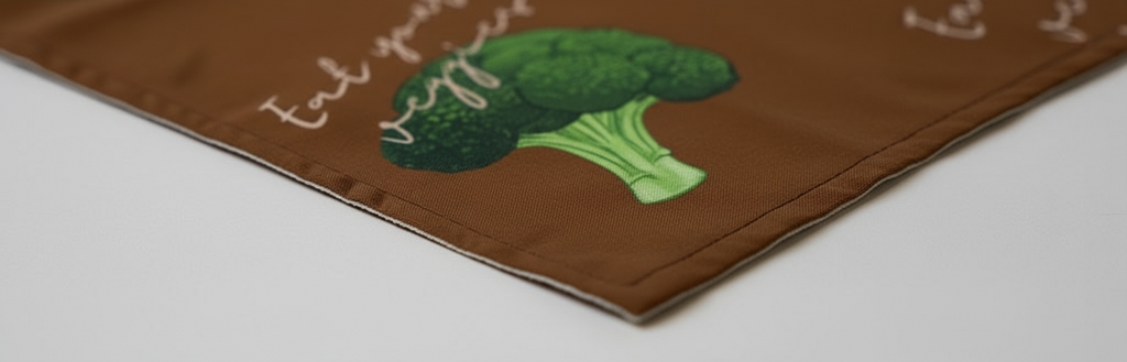 Eat your veggies Table Runner – Poly Woven – Elegant Design | Qonshi