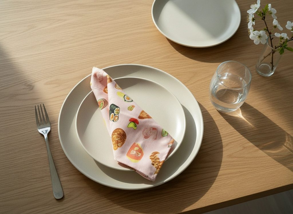 Foodie's Cloth Napkin – Poly Woven – 20x20 Inch | Qonshi