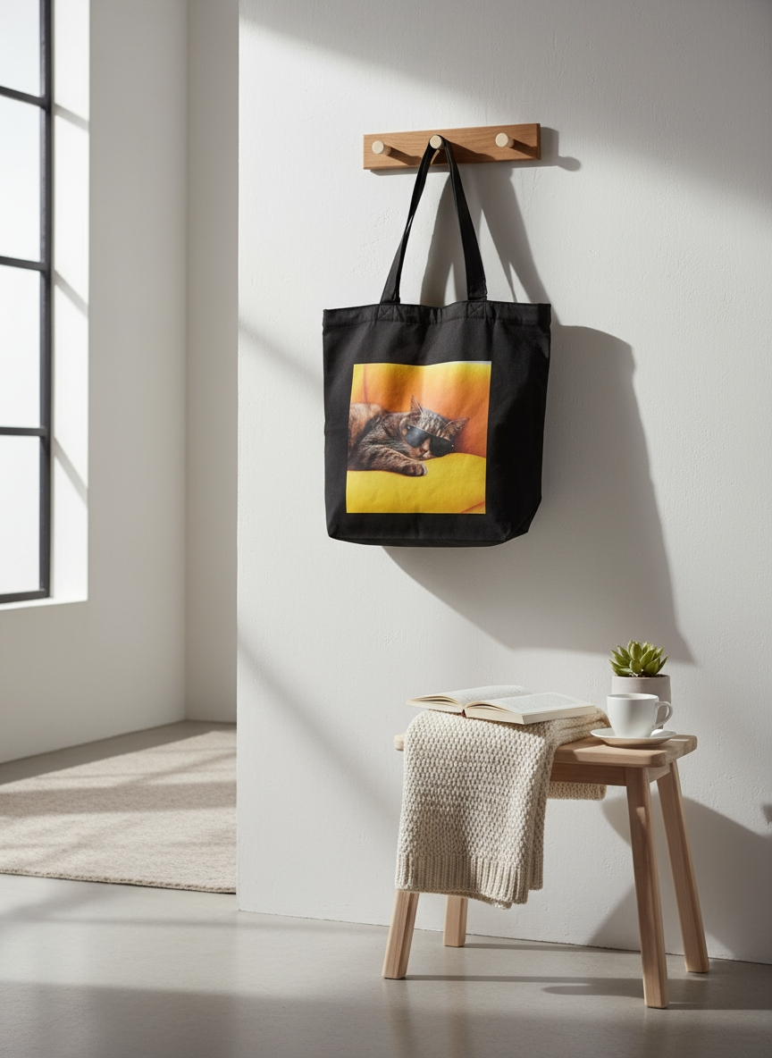 Large Cotton Everyday Tote Bag – Eco-Friendly – Multiple Compartments | Qonshi