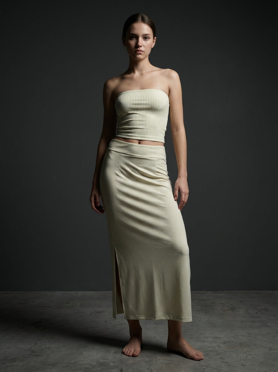 Tube Top + Pencil Skirt | Striped Co-ord set | Save 15%