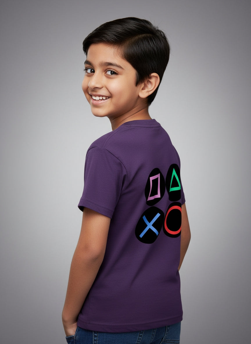 Boy's Crew Neck T-Shirt | OVERPOWERED | Qonshi