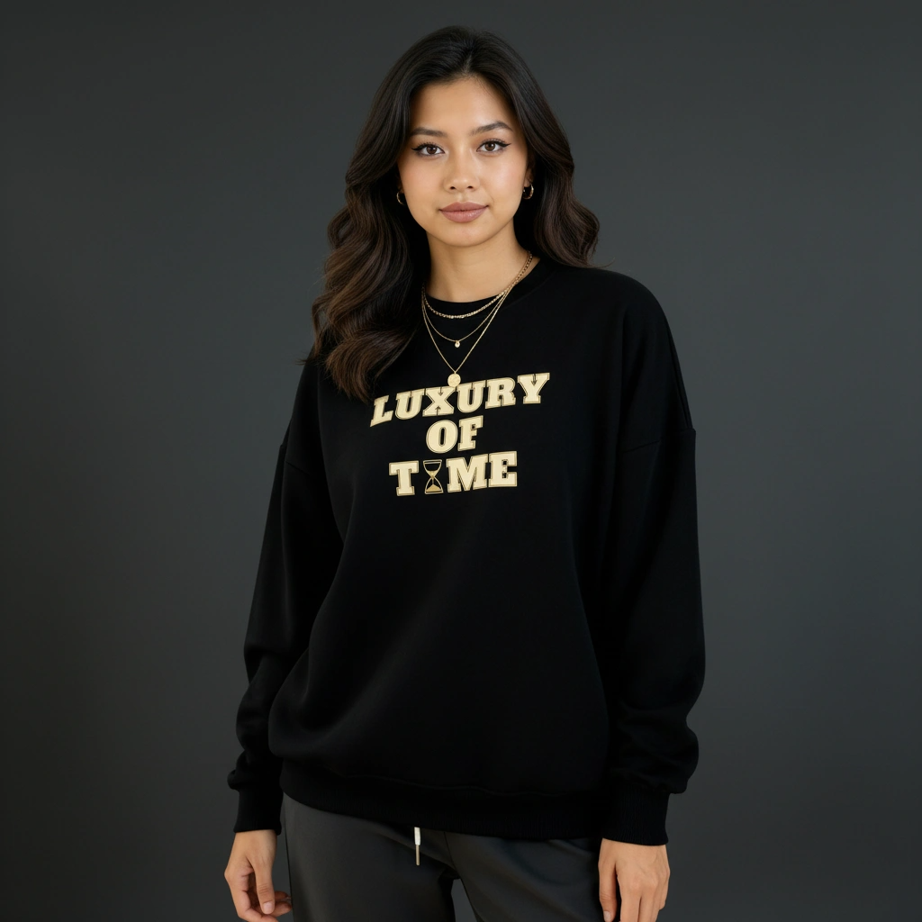 Oversized Sweatshirt | Luxury of Time | Heavyweight Comfort | Qonshi