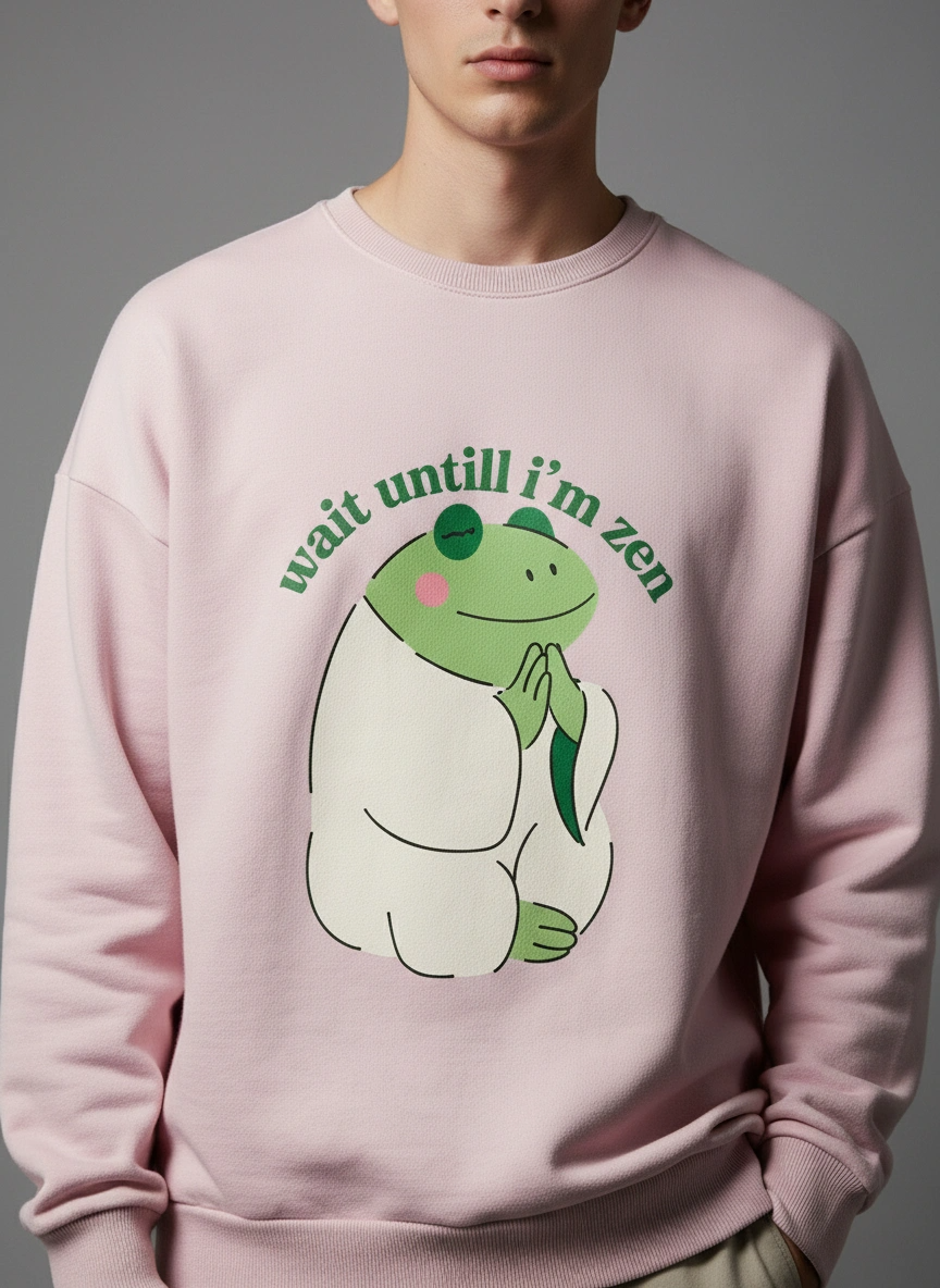 Oversized Sweatshirt | Wait Until I'm Zen | Heavyweight Comfort | Qonshi
