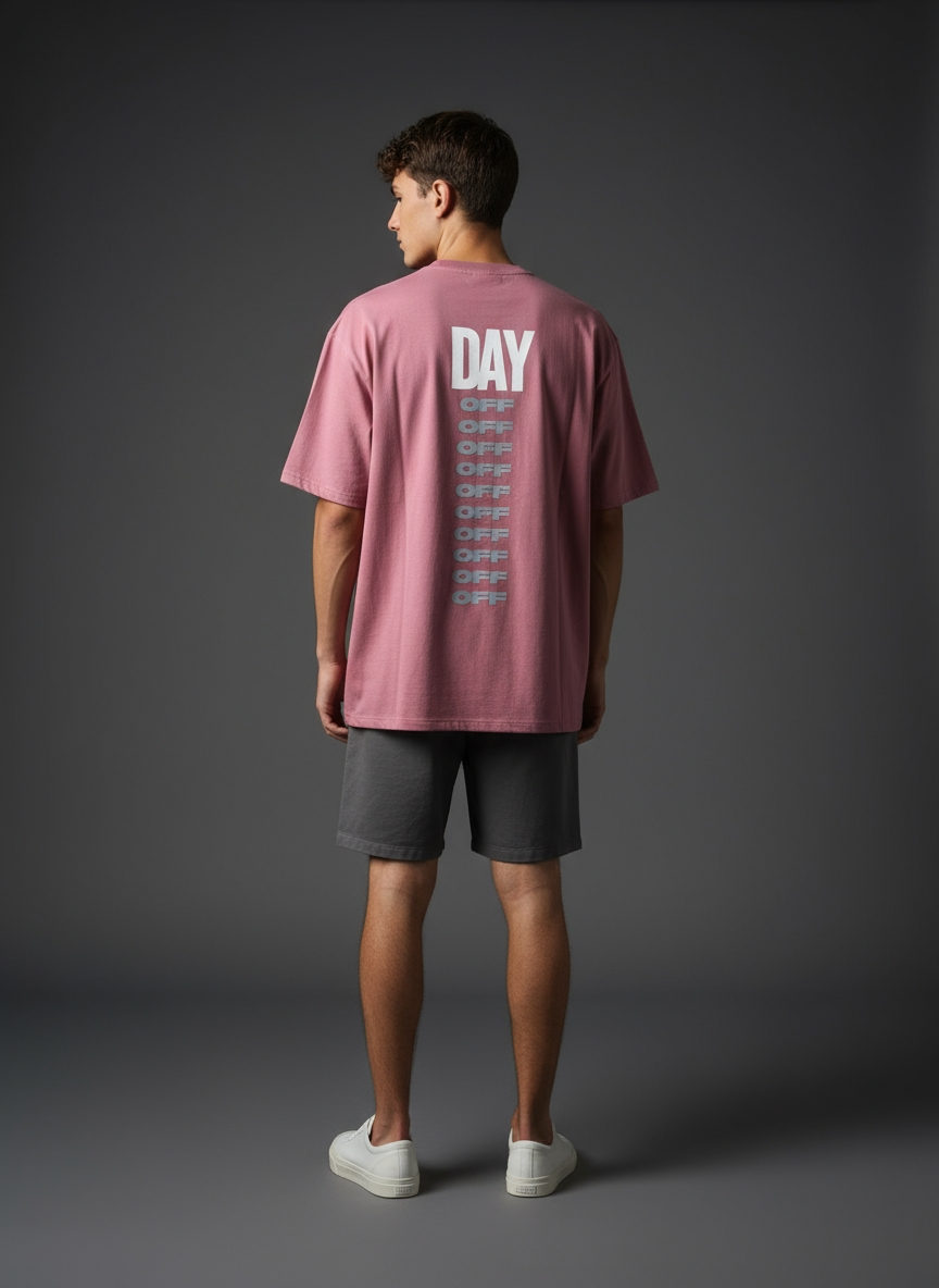 Oversized T-Shirt | A Day OFF | Premium Comfort | Qonshi