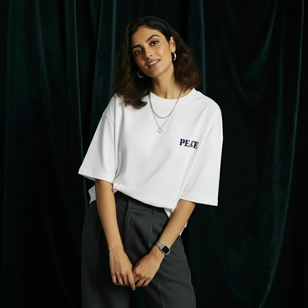 Oversized T-Shirt | Peace | Premium Comfort | Qonshi