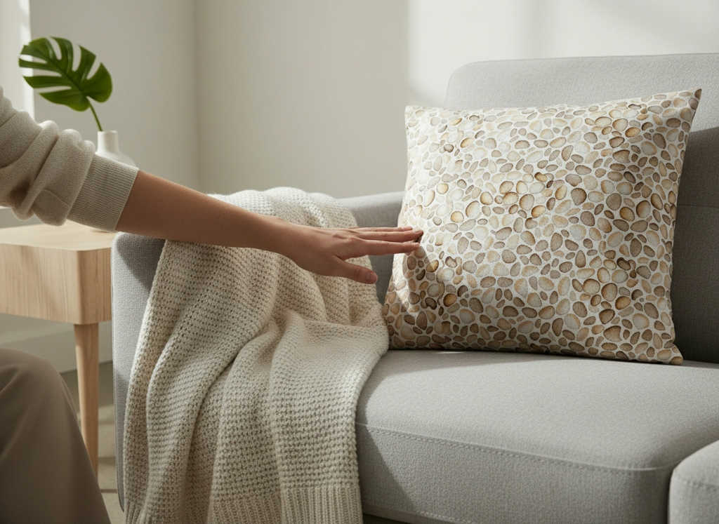 Pebbles_on_the_Beach_Cushion_Cover_Poly-Lycra_16x16_Qonshi