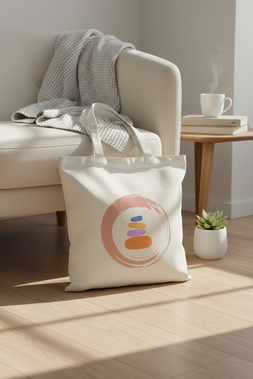 Pure Cotton Everyday Tote Bag – Eco-Friendly – Secure Zipper | Qonshi