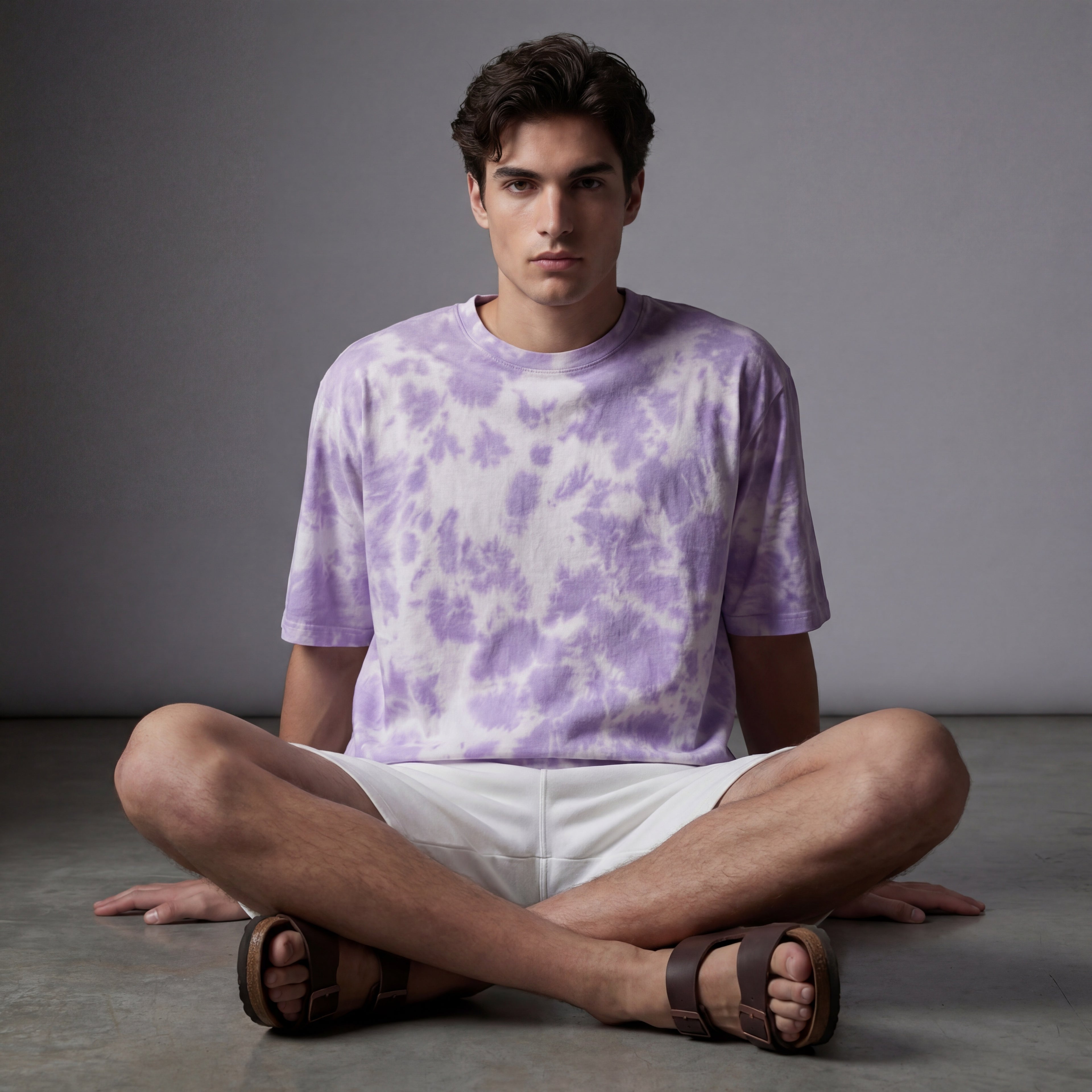 Tie Dye Oversized T-Shirt | Lavender | 100% Handmade | Unisex