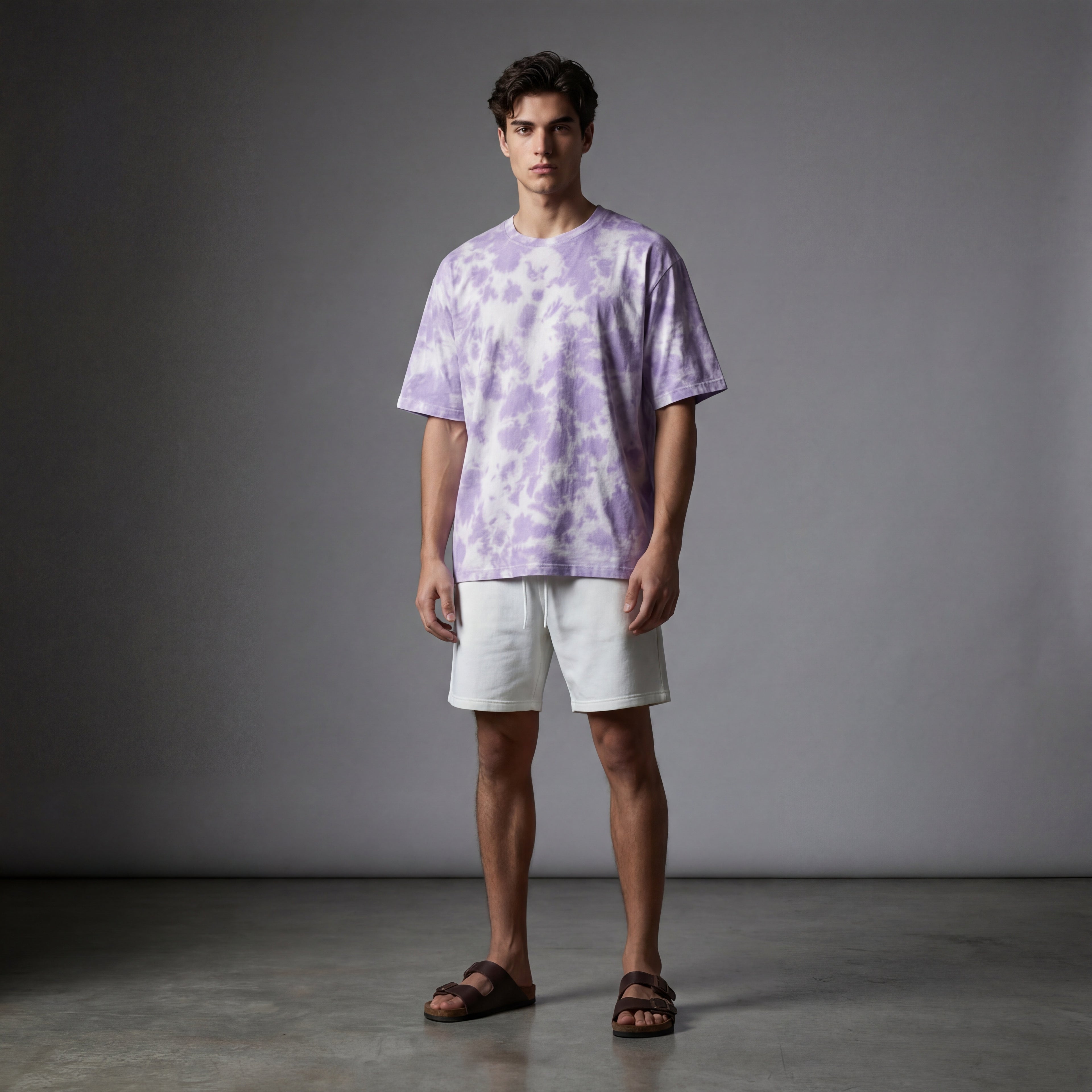 Tie Dye Oversized T-Shirt | Lavender | 100% Handmade | Unisex