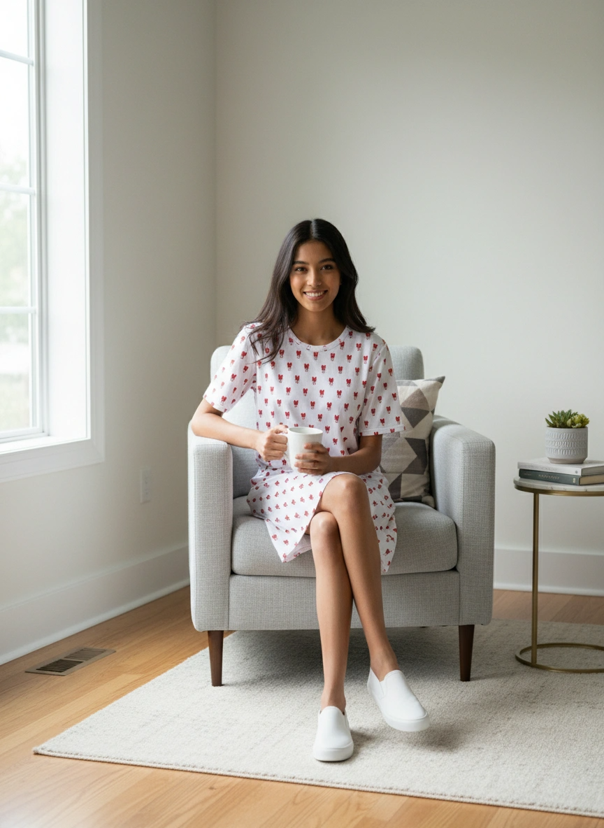 T-Shirt Dress – Comfortable Fit – Casual Style | Qonshi