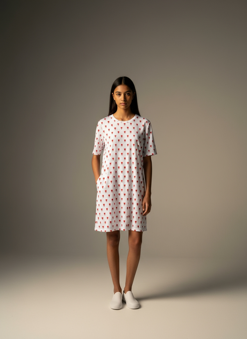 T-Shirt Dress – Comfortable Fit – Casual Style | Qonshi