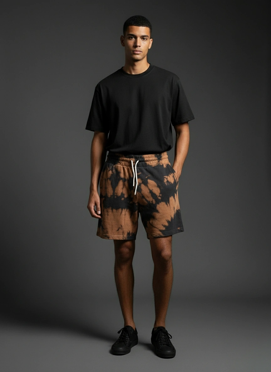 Tie-Dye Shorts – Comfortable Fit – Casual Style | Qonshi