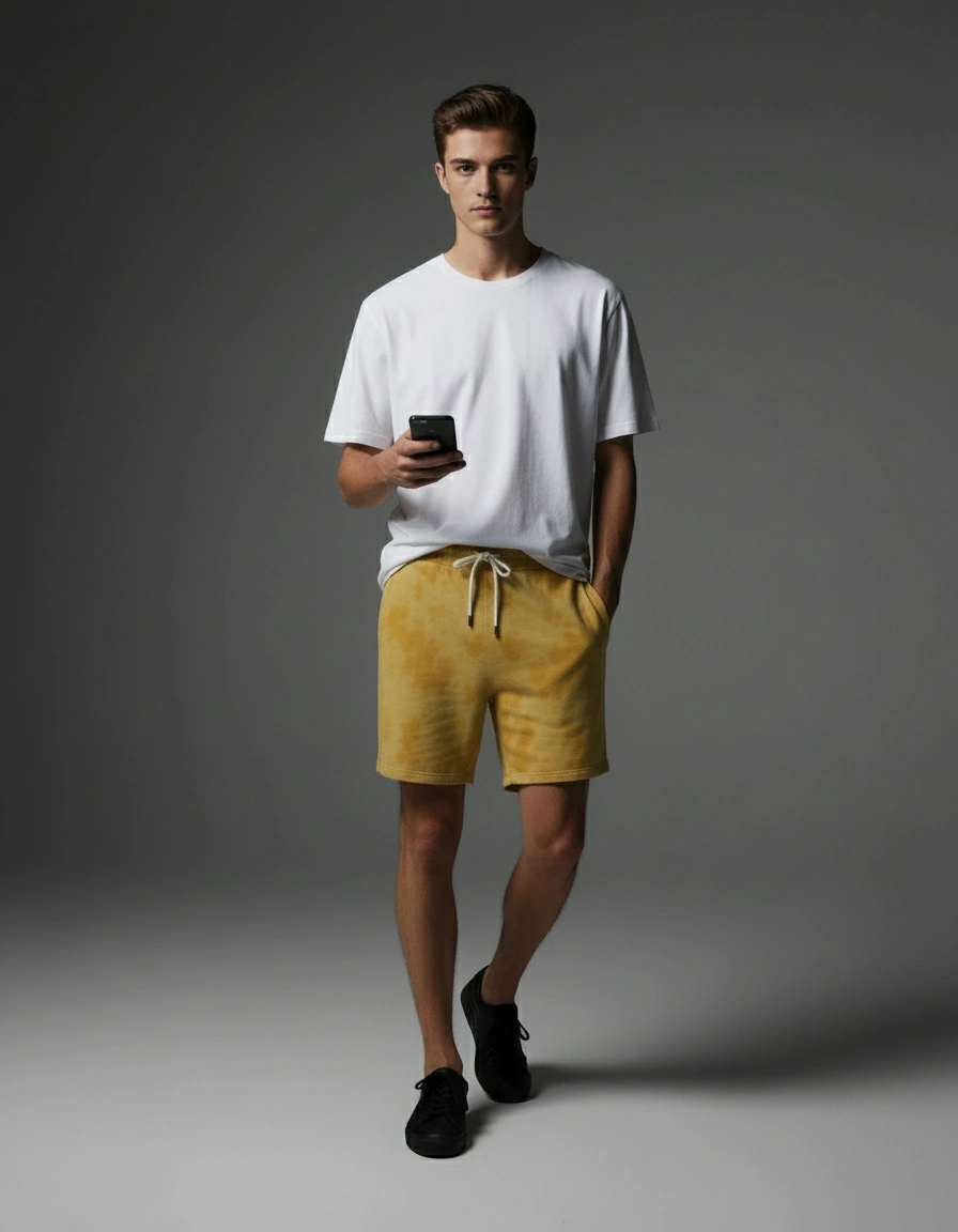 Tie-Dye Shorts – Comfortable Fit – Casual Style | Qonshi