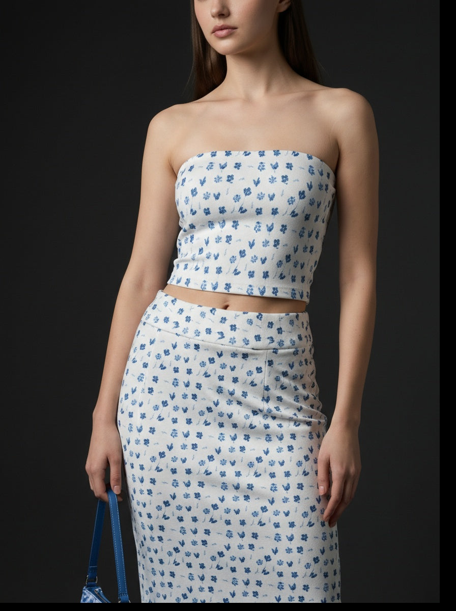 co-ord tube top & skirt 1 