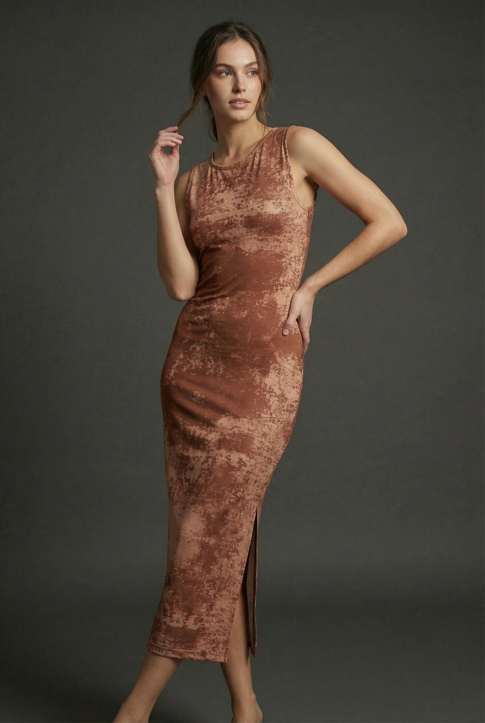 Bodycon Dress – Side Slit – Stretch Fit