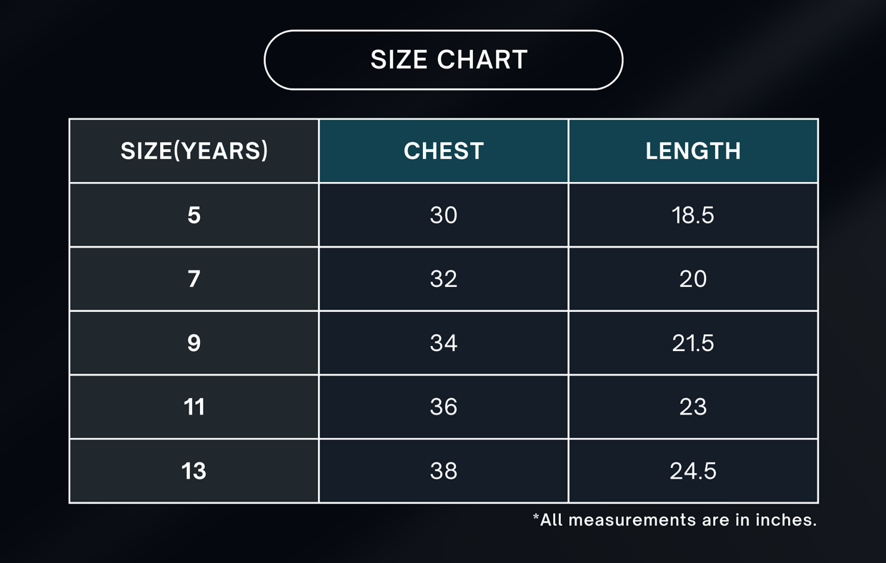kids-bomber-jacket size chart 