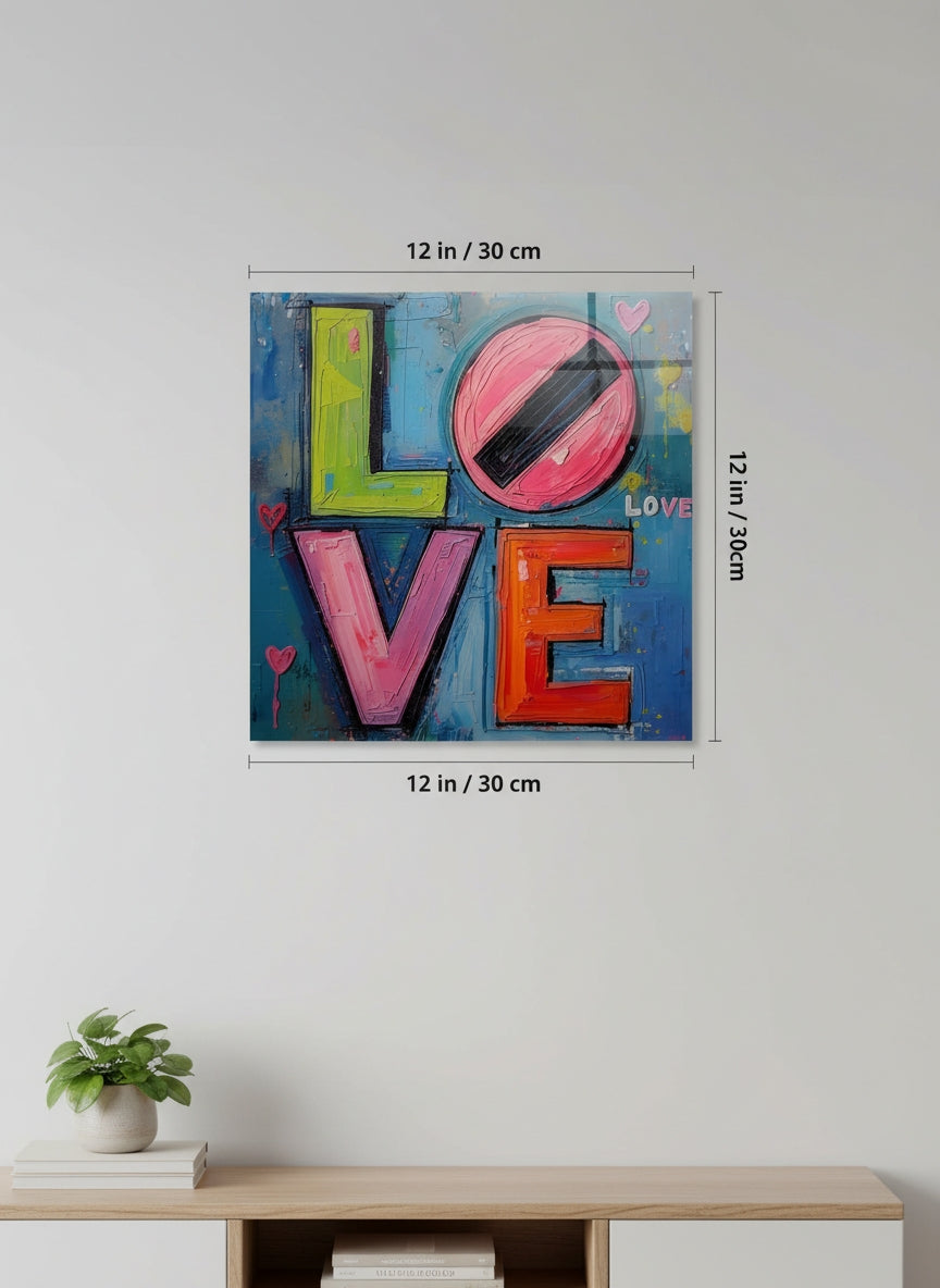 Acrylic Poster | Wall Art | LOVE | Qonshi