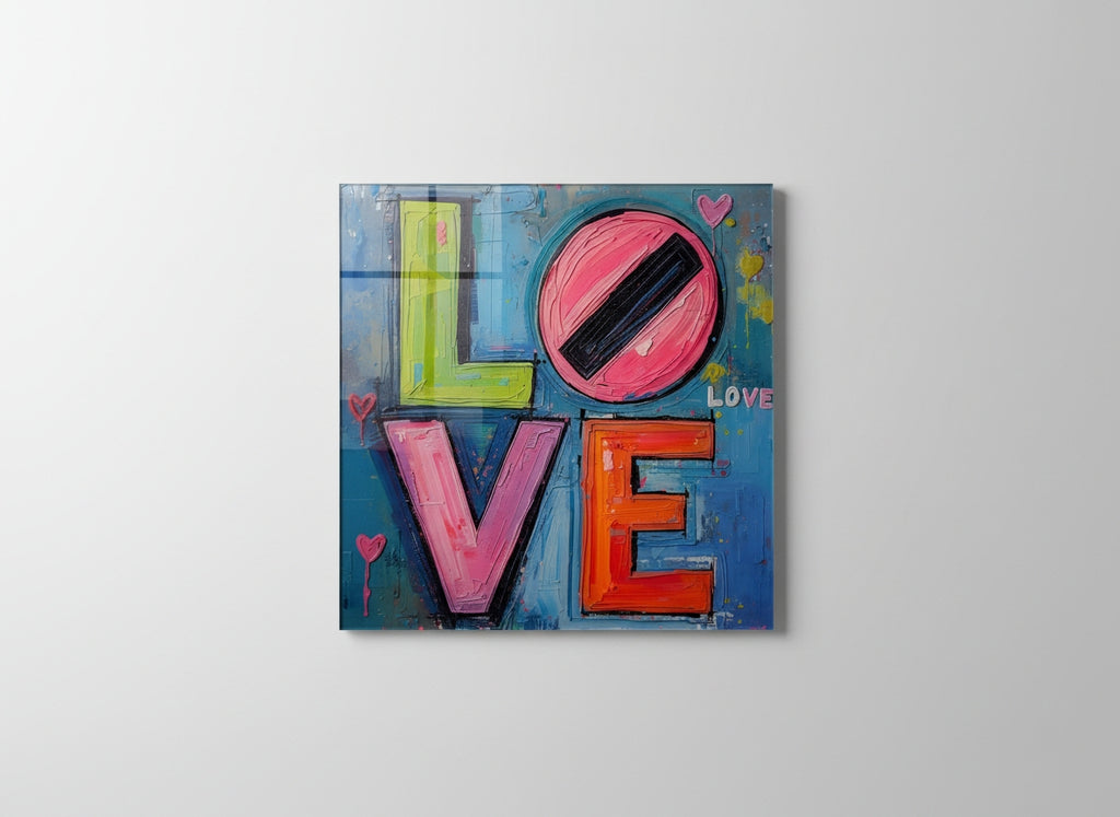 Acrylic Poster | Wall Art | LOVE | Qonshi