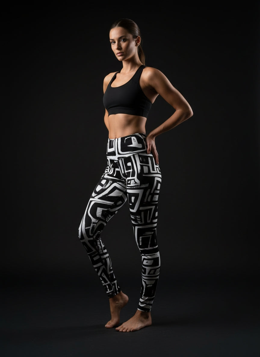 Leggings | Black & White  | Qonshi