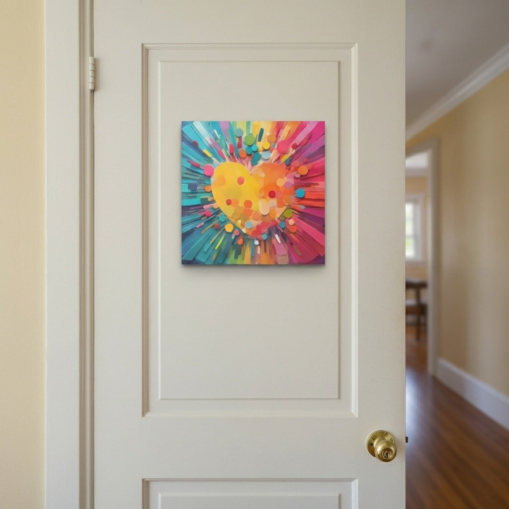 Acrylic Wall Art | Digital painting | Romantic Heart | 12*12 inch