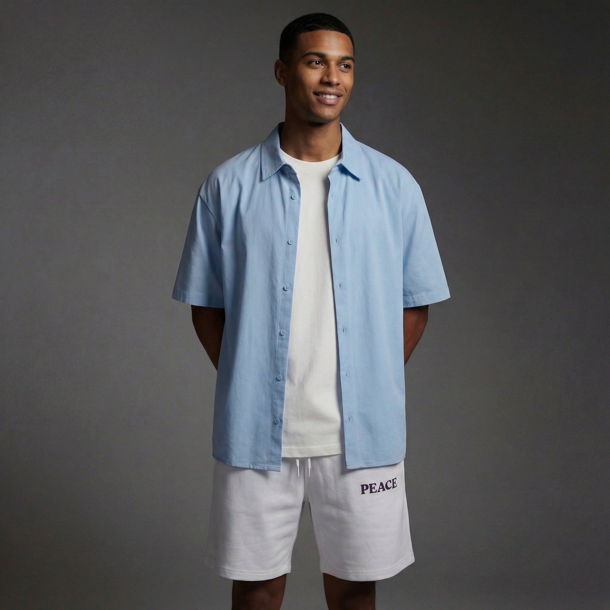 Unisex Oversized Solid Shirt | Pure Cotton | Blue