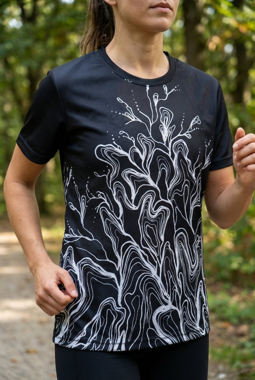 Unisex Sports T-Shirt | Black | Qonshi Pulse