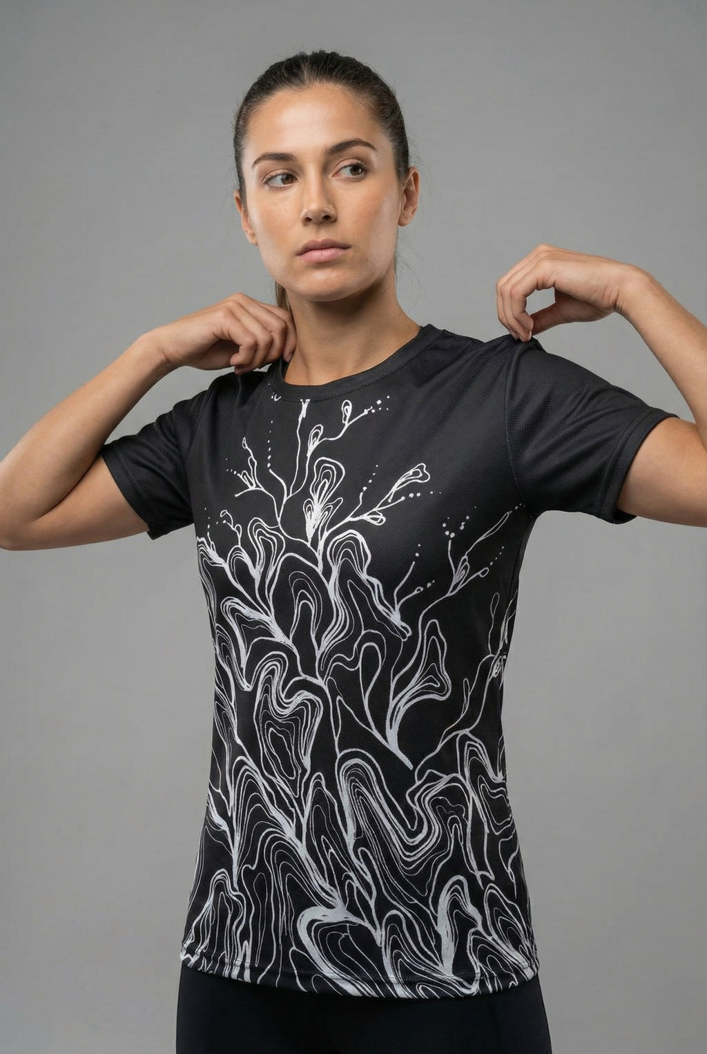 Unisex Sports T-Shirt | Black | Qonshi Pulse