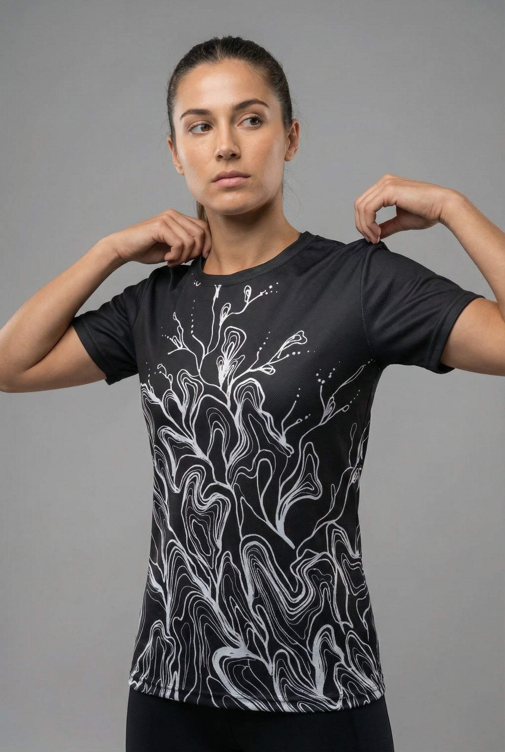 Unisex Sports T-Shirt | Black | Qonshi Pulse